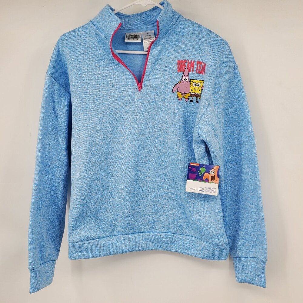 NWT Spongebob Squarepants and Patrick Dream‎ Team Pullover Fleece Sweater Small